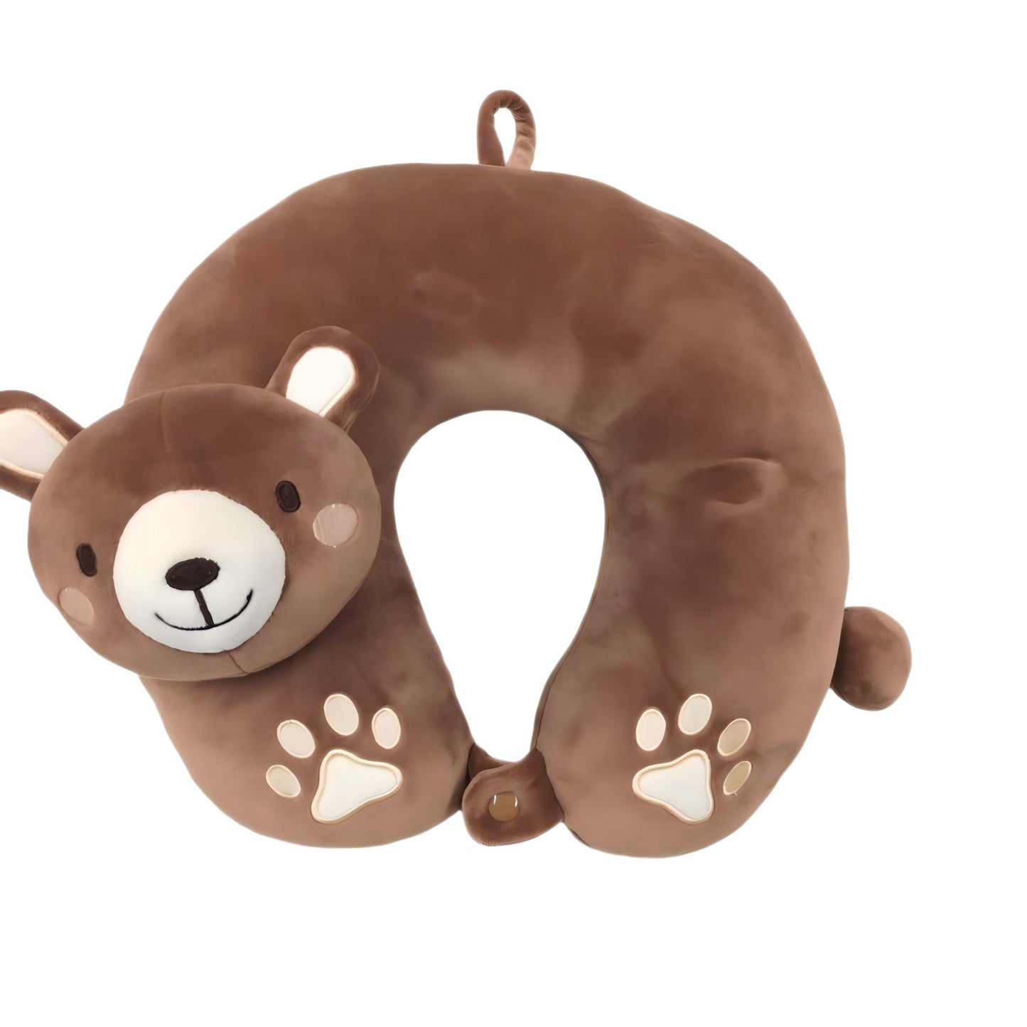 Cute Animal U Shaped Travel Neck Pillow - Plush Support Cushion for Car, Airplane & Office Nap