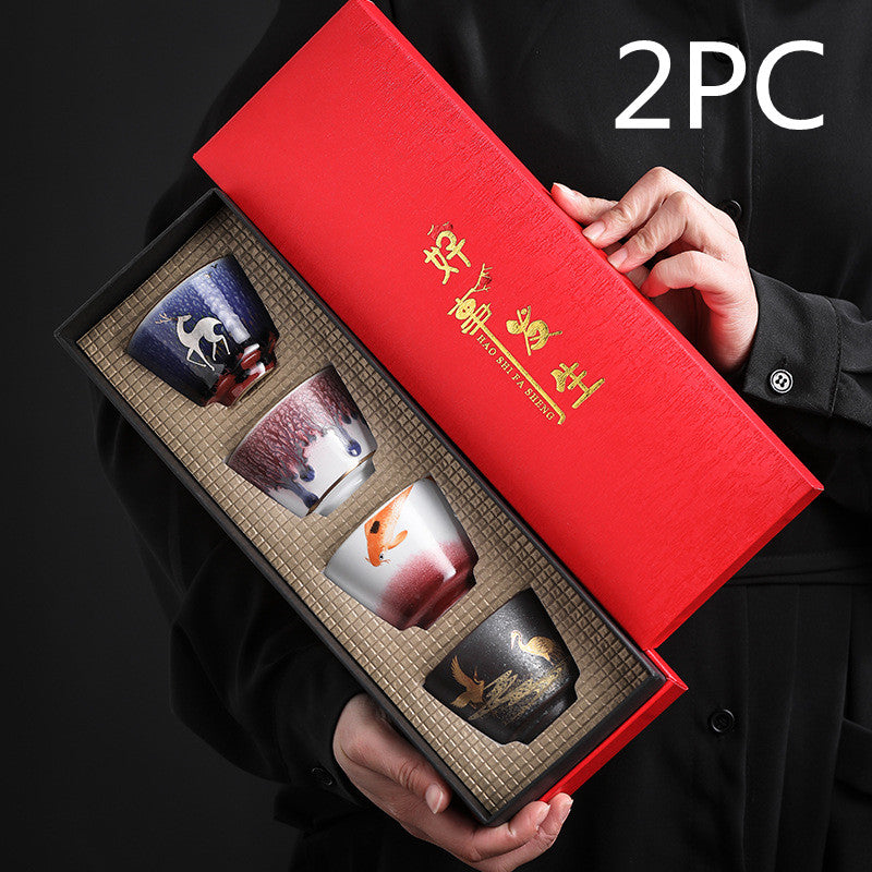 Japanese Style Handmade Ceramic Tea Cup Set - Multiple Styles
