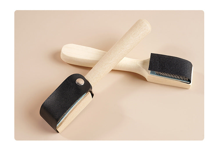 Stainless Steel Dance Shoe Brush with Velcro Head - 17cm Shoe Cleaning Tool
