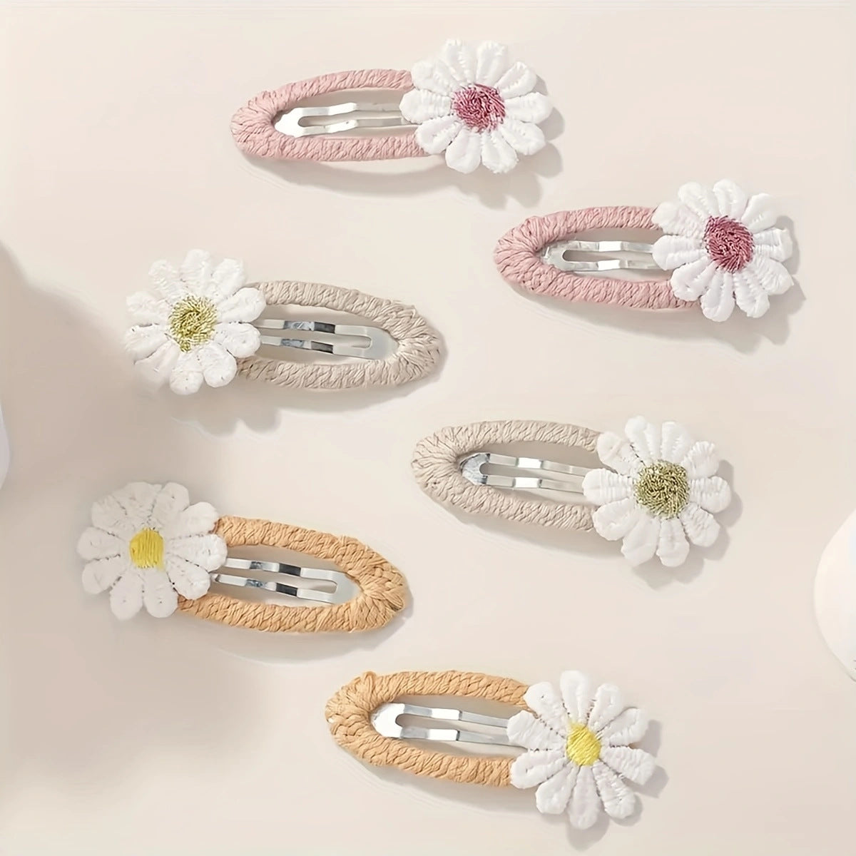 Fabric Hair Clips Set - BB Clip Suit (6 Pins)