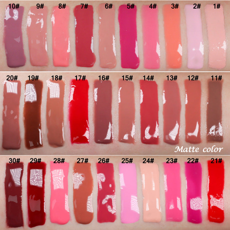 Unisex High Gloss Lip Gloss Set - Pearlescent Lip Glaze in Stand-Up Pouch