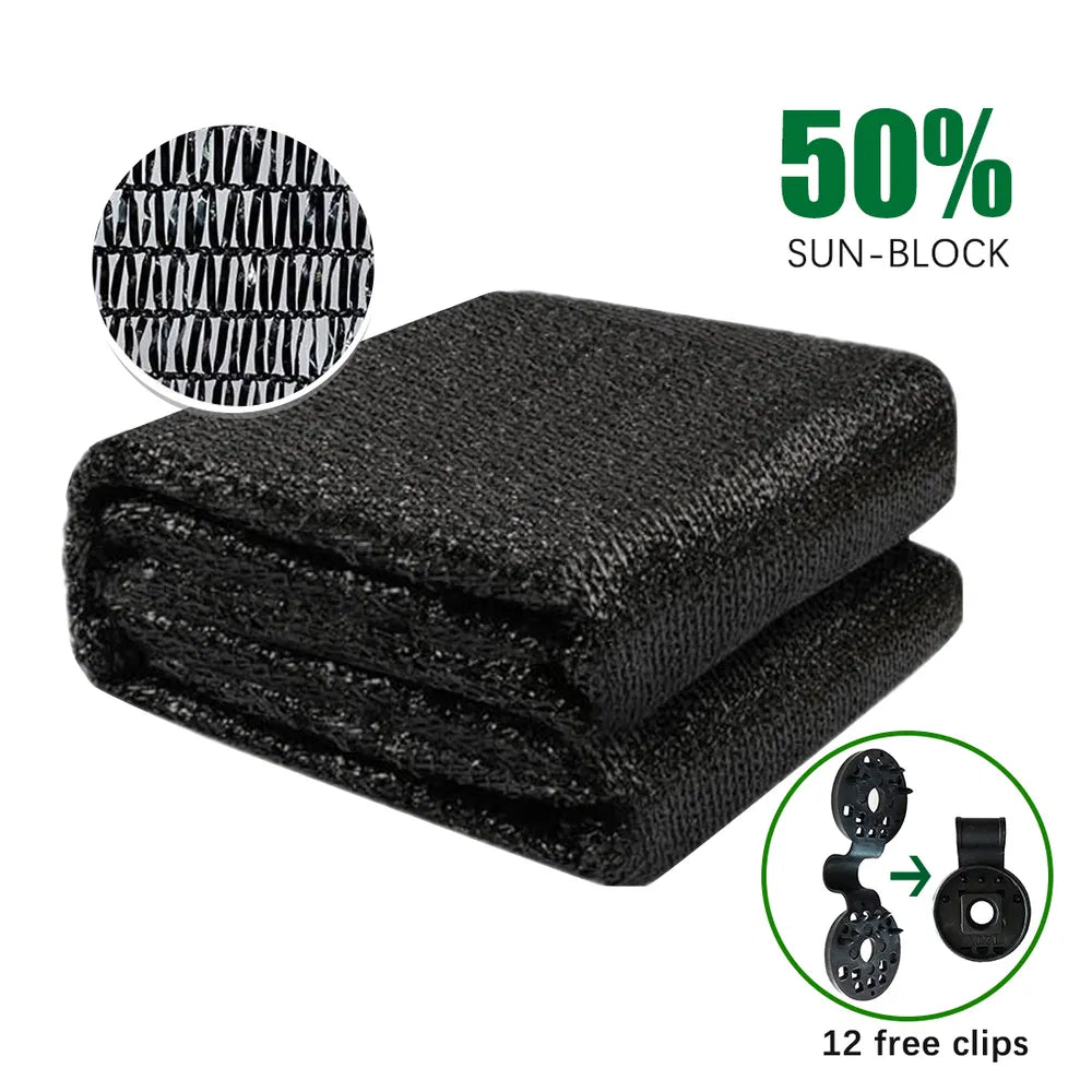 6ft x 20ft Black Shade Net Fabric for Enhanced Plant Growth
