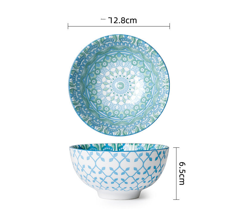 Ceramic Soup & Porridge Bowl - Porcelain Round Tableware for Kitchen
