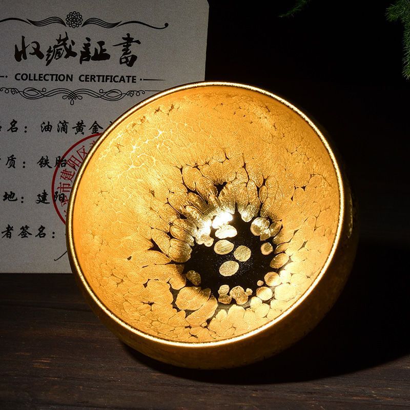Gold Oil Drop Gilding Tea Cup - Retro Luxury Tea Drinkware