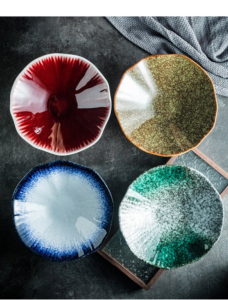 Creative Ceramic Lotus Leaf Noodle Risotto Bowl - Multiple Colors