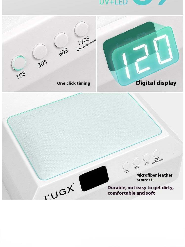 High Power 69 LED Nail Phototherapy Lamp with Hand Pillow - UV/LED Drying Machine