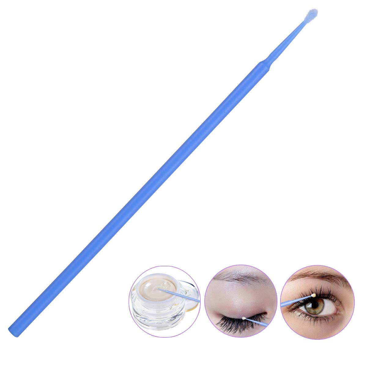 Disposable Micro Applicator Brushes for Eyelash Extensions & Makeup - Multicolor 200-500 pcs