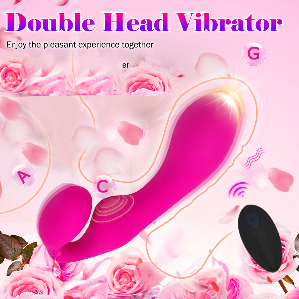 Strapless Strap-On G-Spot Dildo Vibrator with Remote Control - 10 Vibration Settings