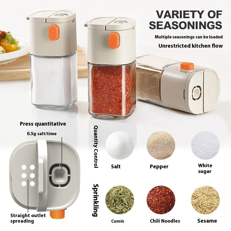 Japanese Style Salt Seasoning Bottle - Kitchen Storage, White & Yellow