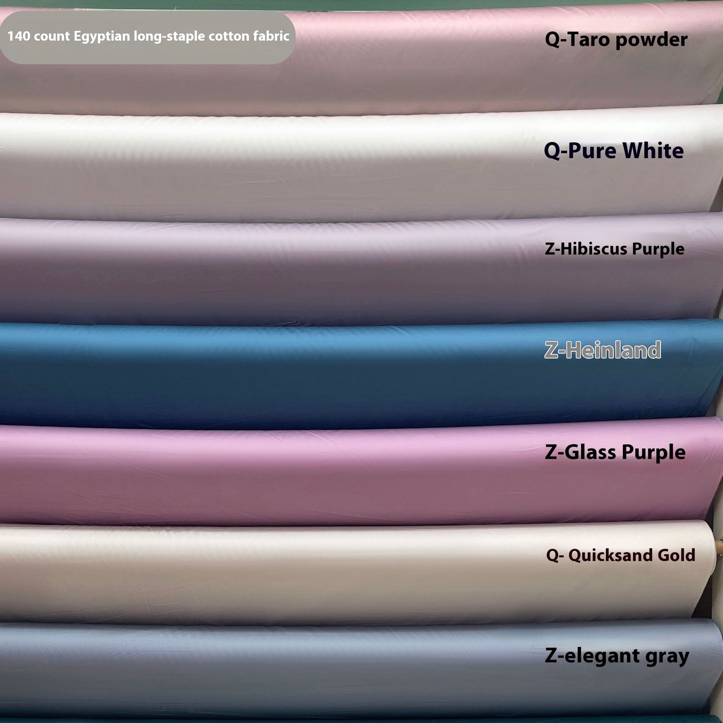 Egyptian Long-Staple Satin Cotton Fabric for Sewing & Home Decor, 140x140 or 280x130