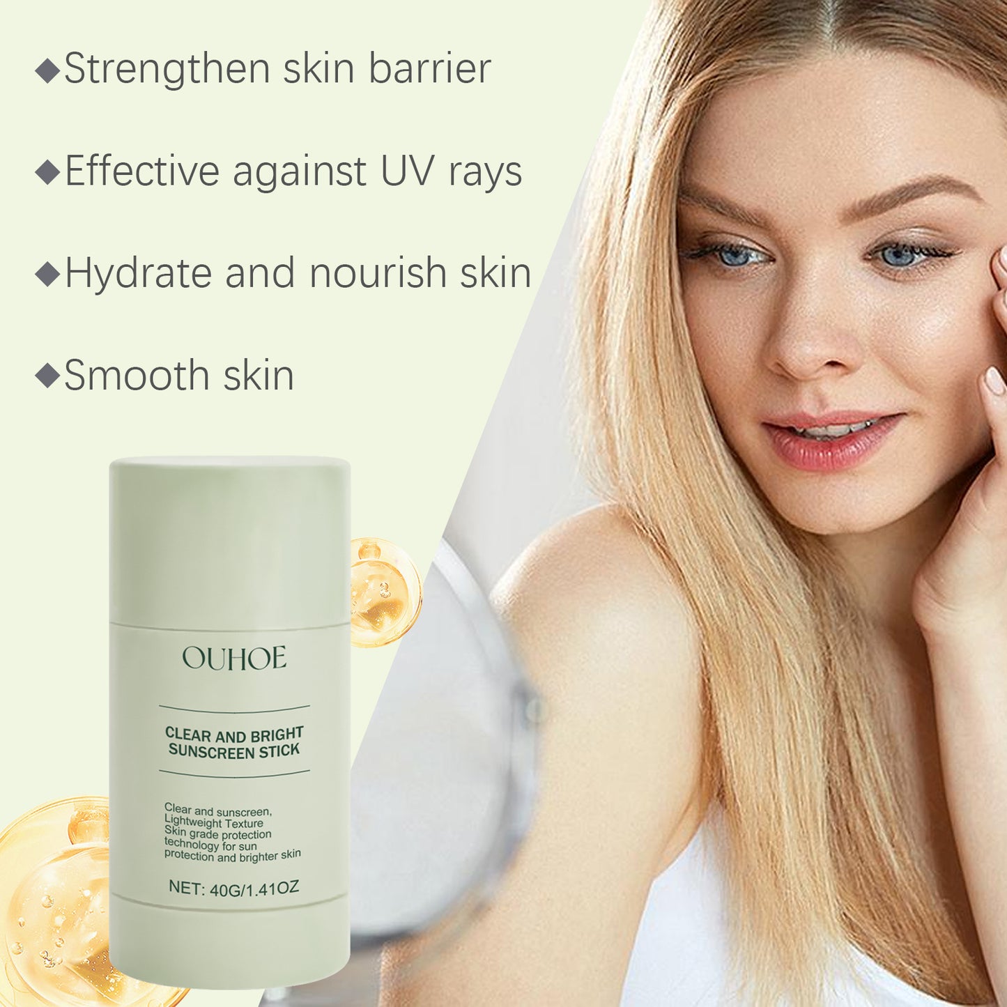 Transparent Sunscreen Protection Stick - UVA/UVB Non-Sticky Sun Care