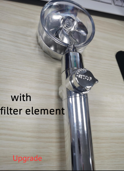 High Pressure Turbo Shower Head with Water Saving Feature & 360° Fan Extension