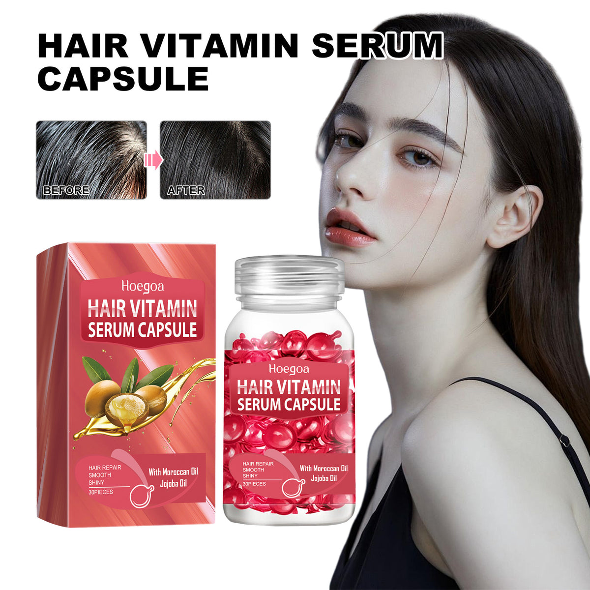 Hair Essential Oil Care Capsule - 30 Pieces