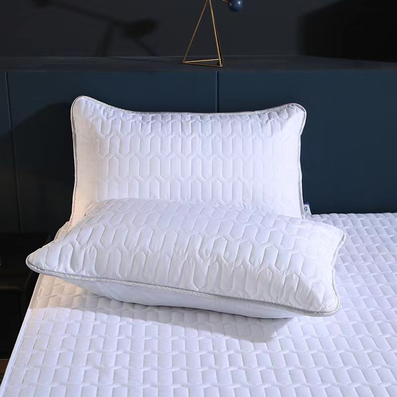 Waterproof Anti-Mite Cotton Pillowcase Pair All-Solid Color Home Textiles