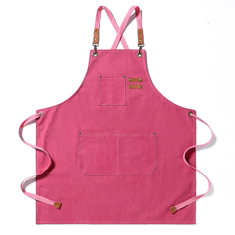Thickened Canvas Jean Apron for Kitchen & Household Use - Multiple Colors