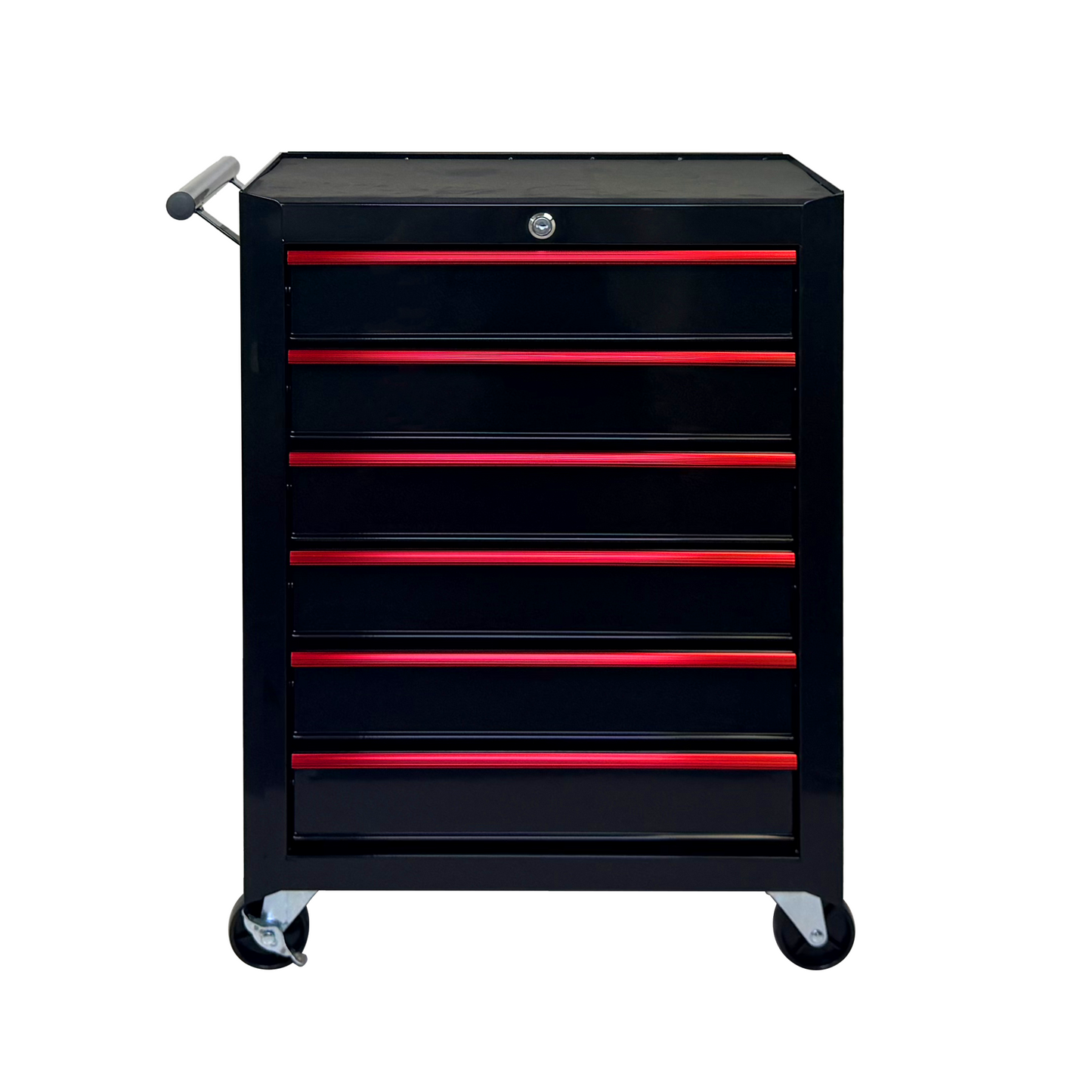 20-Inch Rolling Metal Tool Chest with 6 Drawers - Black