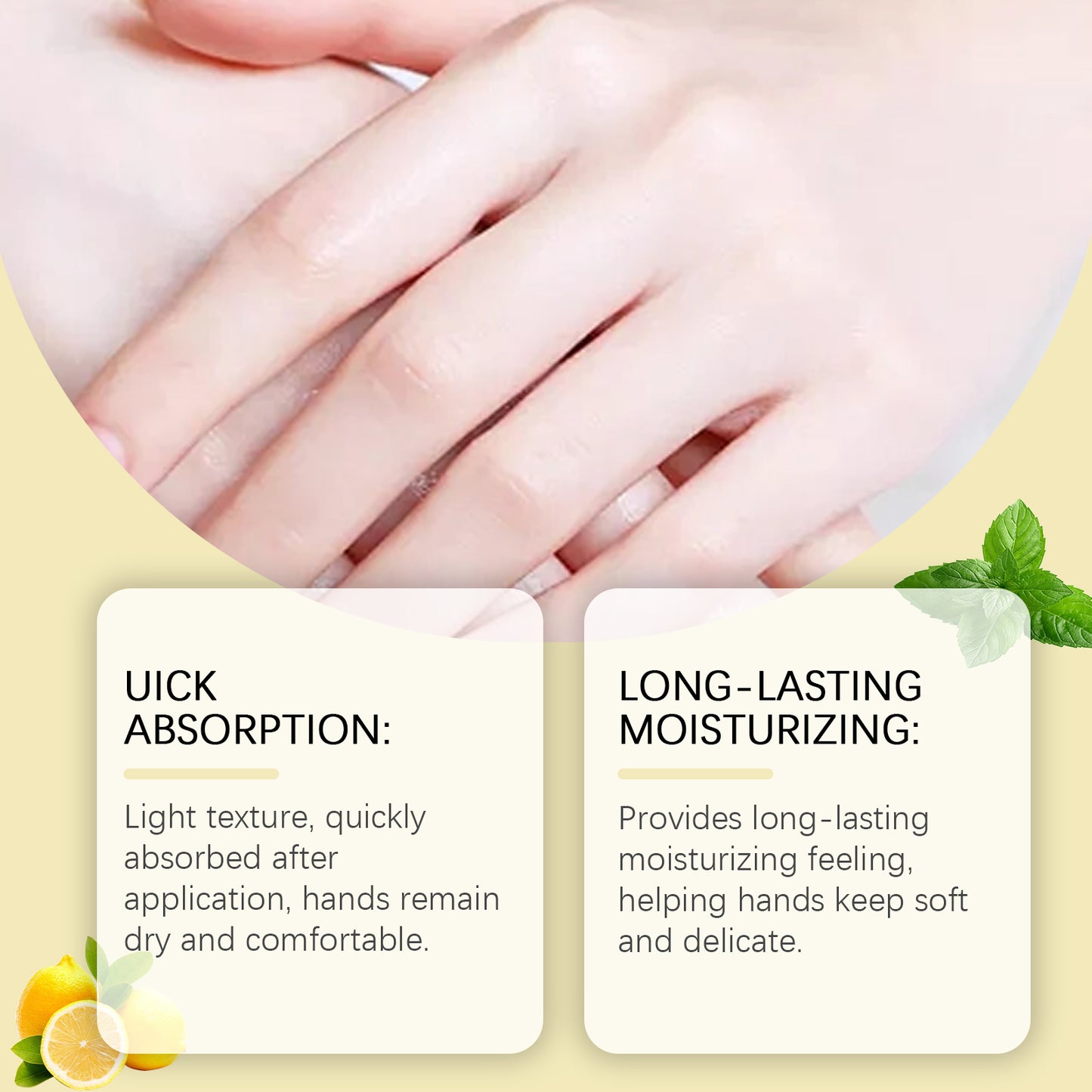 Rose Moisturizing Hand Cream with Squalane - 30g Hydrating Skin Care