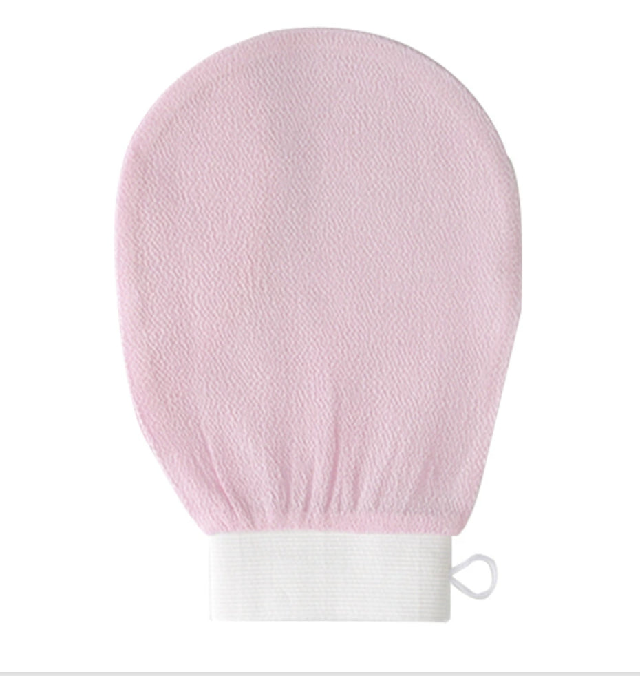 Exfoliating Shower Glove Set for Body Scrubbing and Tanning Prep - Reusable Loofah Mitts