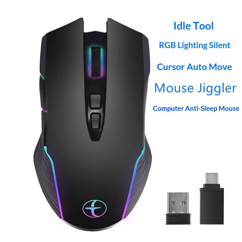 Wireless Adjustable Mouse for Home Office & Gaming - Black