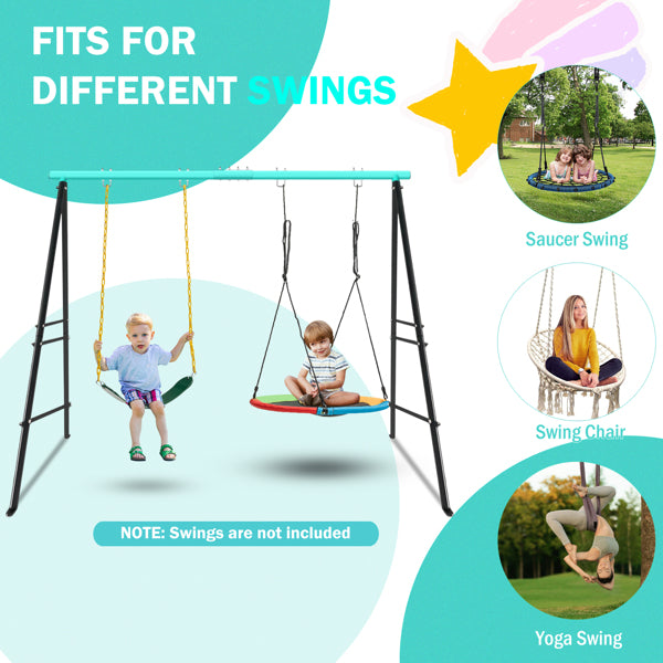 Heavy-Duty Swing Stand Frame for Kids and Adults - Green Outdoor & Indoor Safety Support