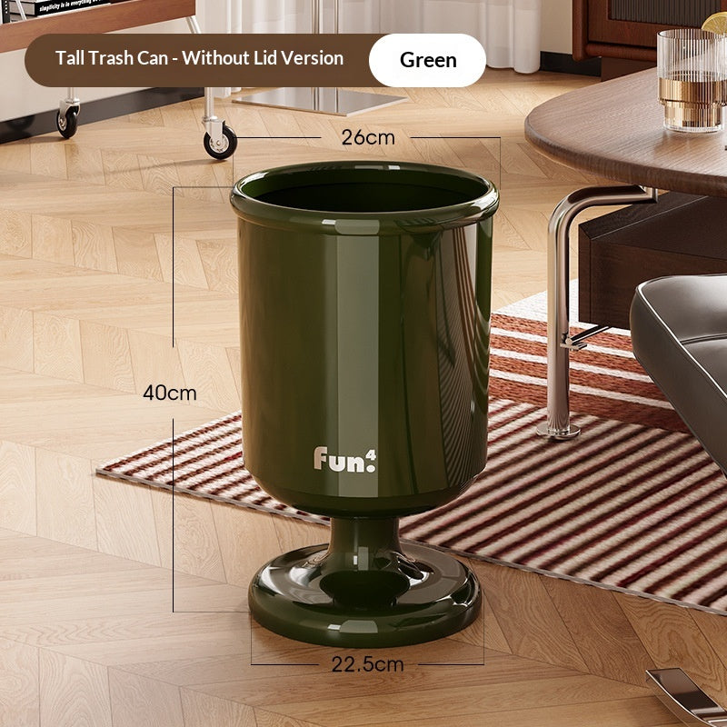 Tall Wine Glass Storage Bucket with Cover - Household Organizer