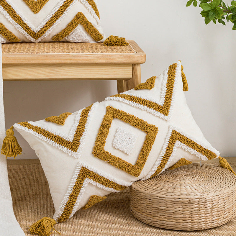 Velvet Embroidered Cushion Cover - Round & Square Nordic Style Home Decor