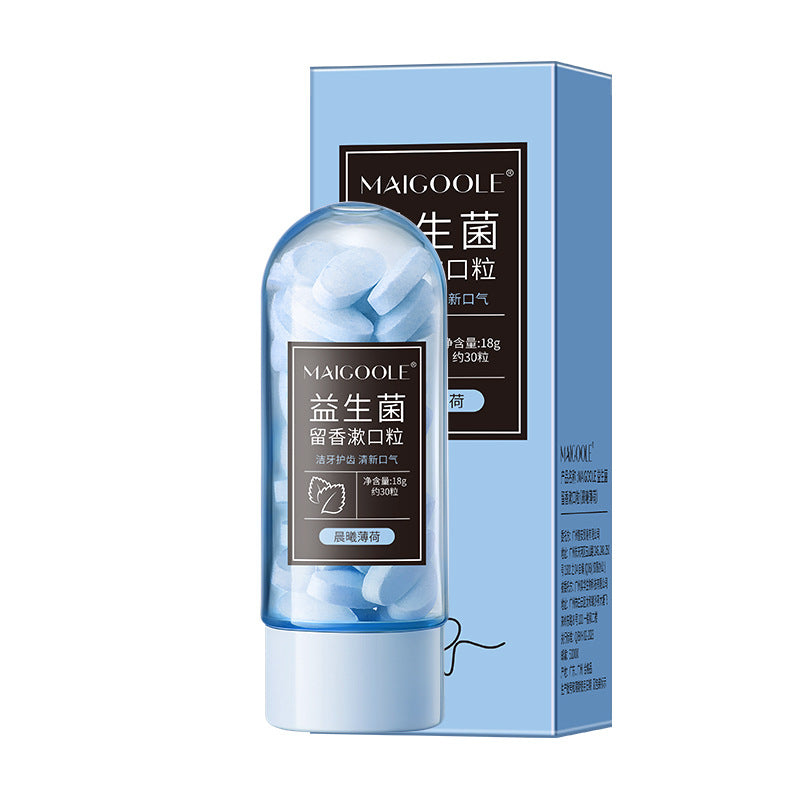 Portable Chewable Toothpaste Tablets - Natural Oral Care for Fresh Breath