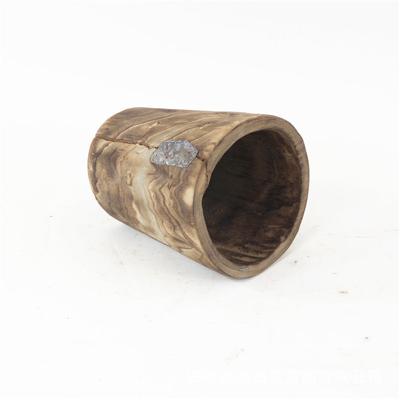 Handmade Wooden Flower Pot - Modern Garden Planter with Rustic Style