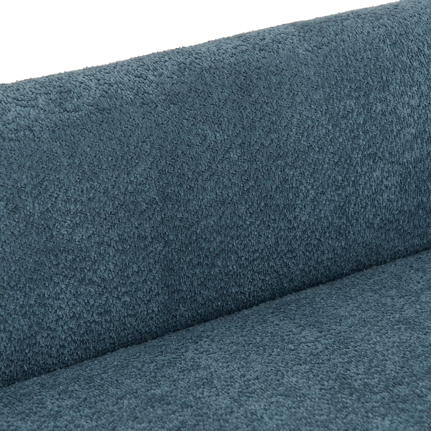Modern Chenille Fabric Loveseat Sofa - Blue, 58.27 Inches
