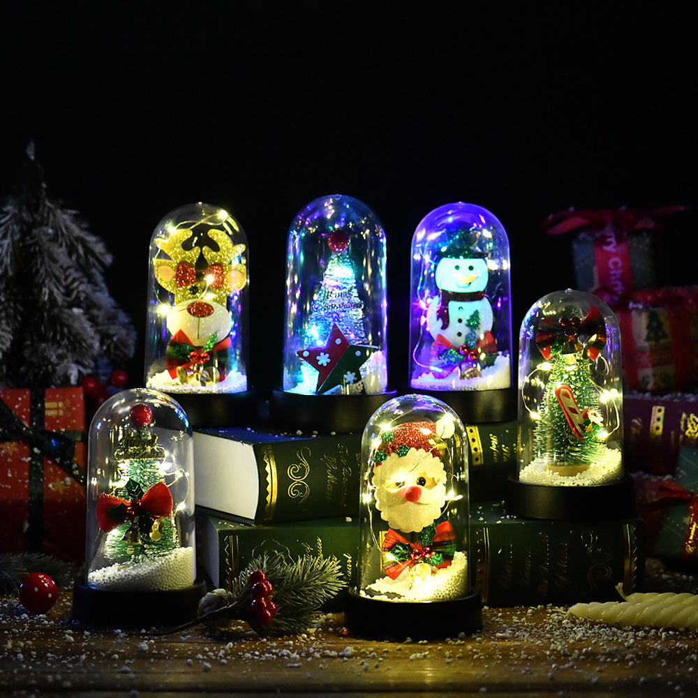 LED Christmas Tree Light Decor Glass Lampshade Ornaments for Holiday Home