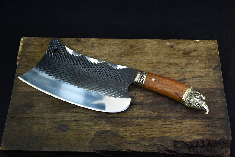 Raptor Bone Cutter - High Manganese Steel Kitchen Bone Saw with Rosewood Handle
