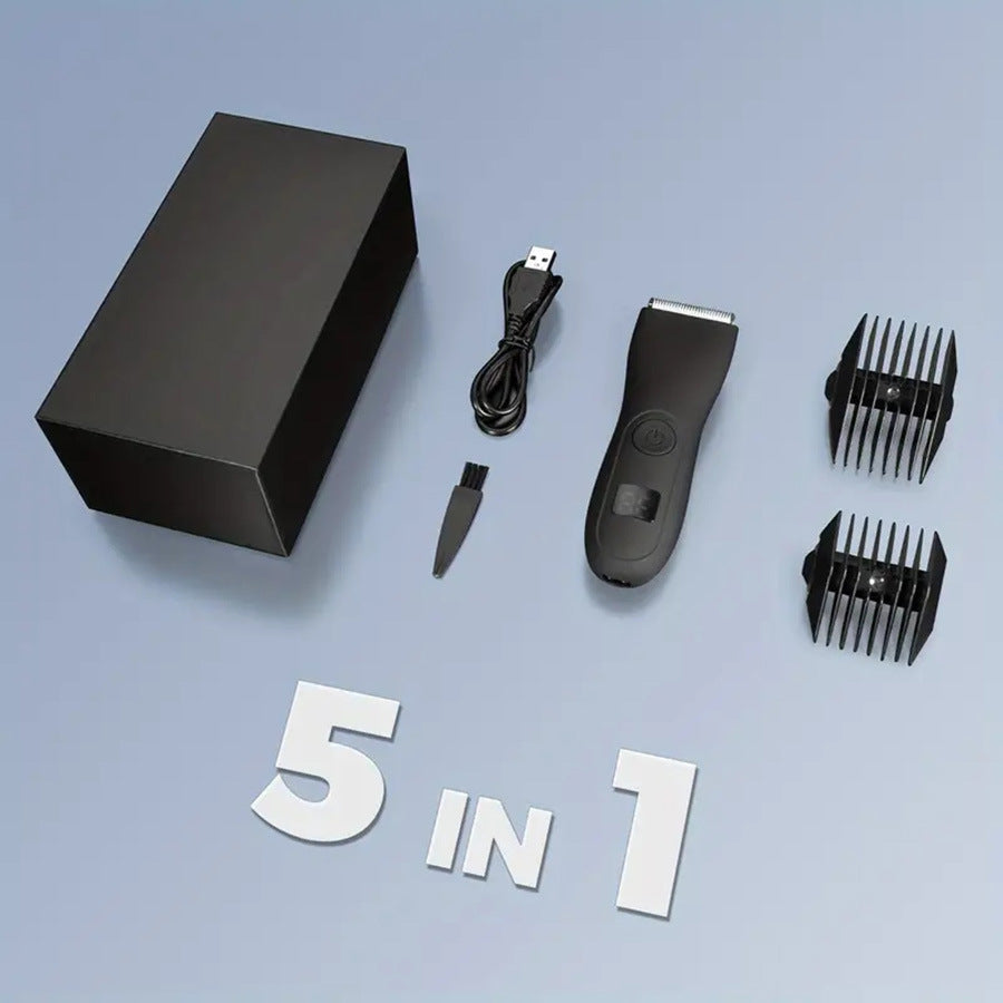 Digital Hair Clipper Trimmer with Ceramic Blade - Black