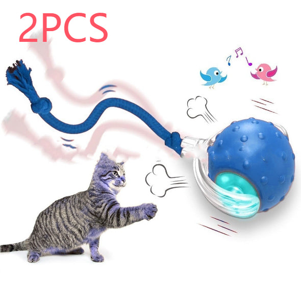 Interactive Cat Toy Ball with Multiple Modes and Realistic Sounds - Fun Pet Chase Toy