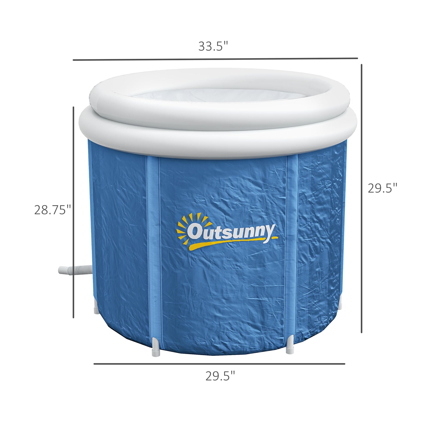 Portable Ice Bath Tub for Athletes Recovery - Dark Blue