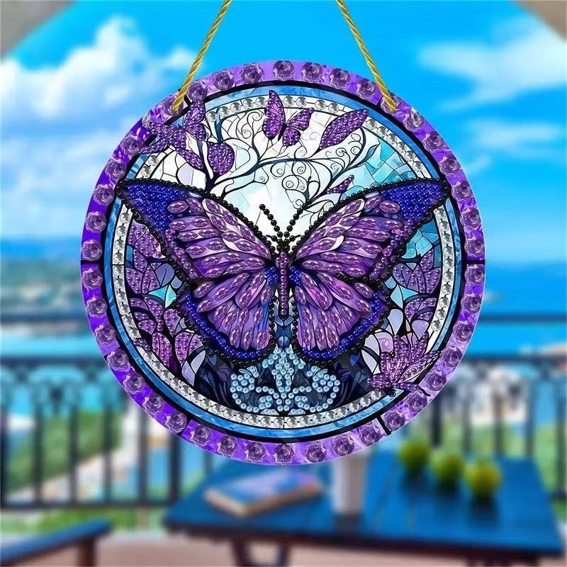Butterfly Wall Art Decor - Acrylic Hanging Painting for Home & Garden