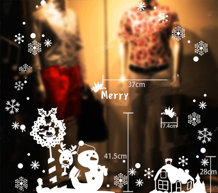 Festive Glass Window Stickers for Holiday Decor - Christmas Festival Decorations