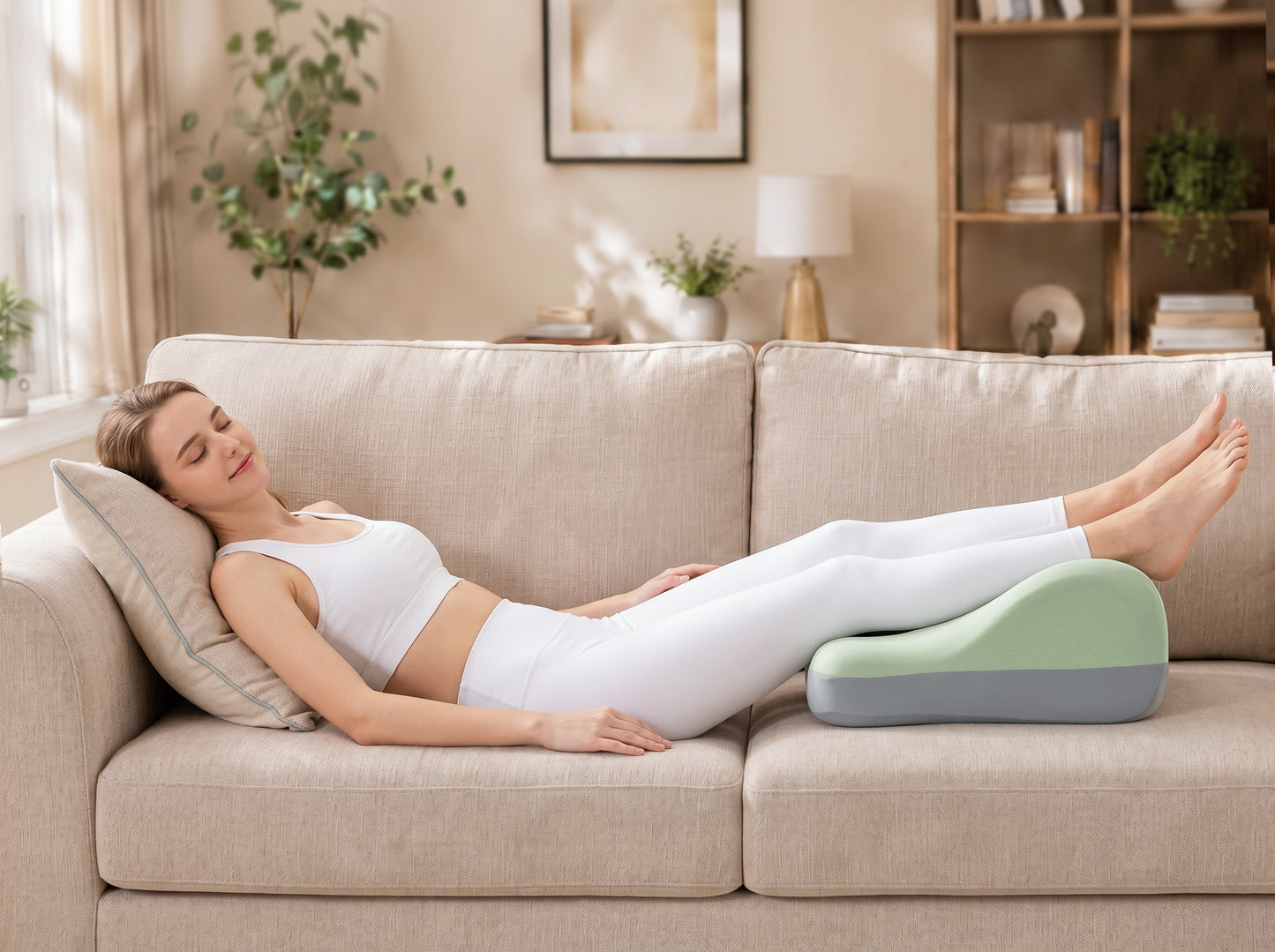 Ergonomic Memory Foam Sex Pillow for Couples - Green