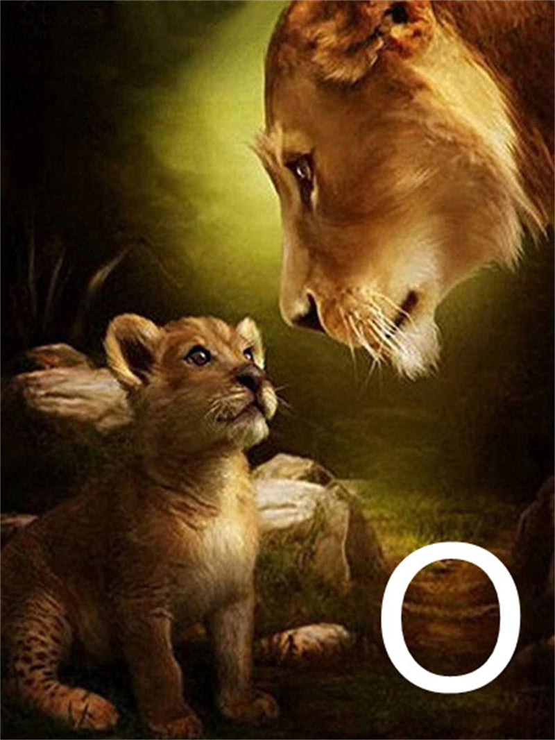 5D Diamond Embroidery Kit Lion Animal Cross Stitch DIY Art Craft Set