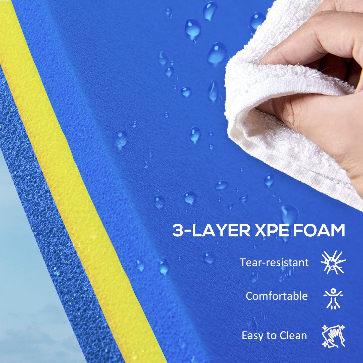 Lily Pad Floating Water Mat for 2 Adults - Blue