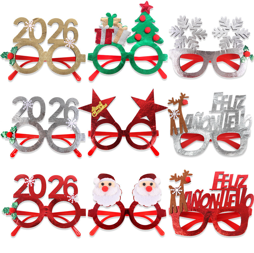 Christmas Snowflake Glasses - Festive Party Props for Holiday Celebration