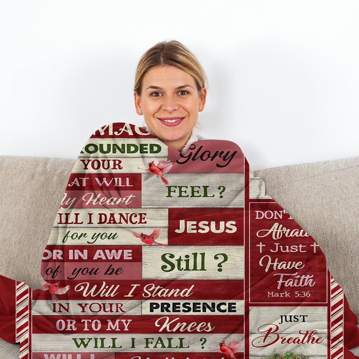 Christmas Cardinal Fleece Throw Blanket for Kids & Adults - Soft Warm Cozy Bed Couch Decor 150x200cm Red