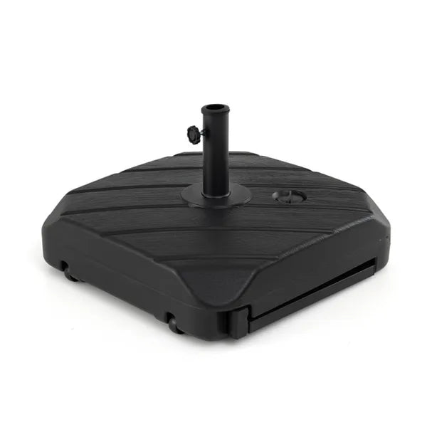 Heavy Duty Fillable Patio Umbrella Base with Wheels & Pull Rod