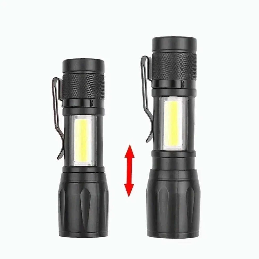 Rechargeable LED Flashlight 2-Pack, Compact Outdoor Torch for Camping & Hiking