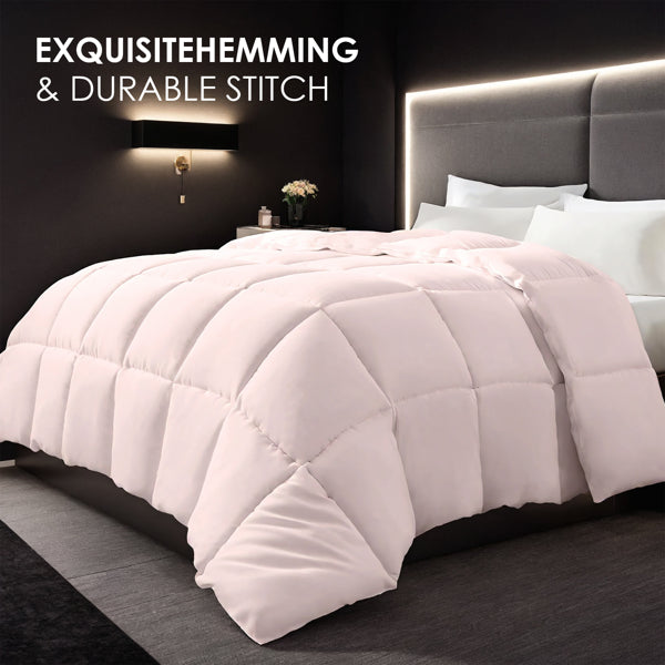 Oversized Thick Duvet - Pink Soft Warmth, Machine Washable