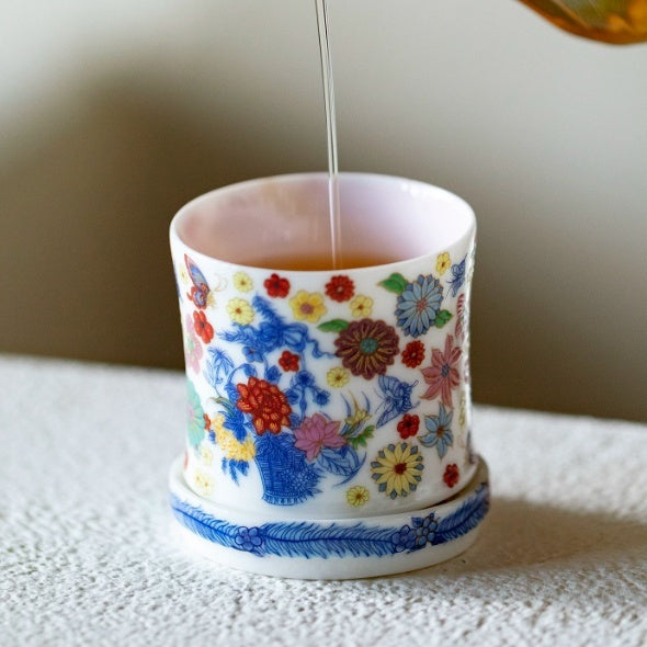 Elegant Ceramic Tea Cup 80ml Minimalist Drinkware for Home Use