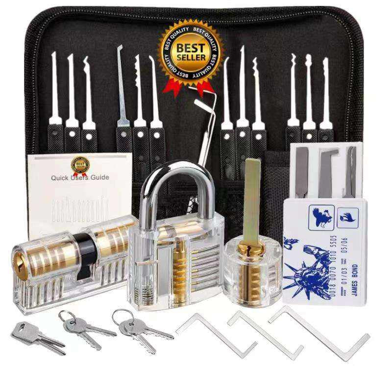 Anti-Rust Lock-Picking Tool Set for Locksmiths - Fingerprint Function