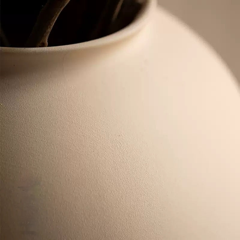White Ceramic Flower Vase Modern Minimalist Home Decor 30x27x13cm