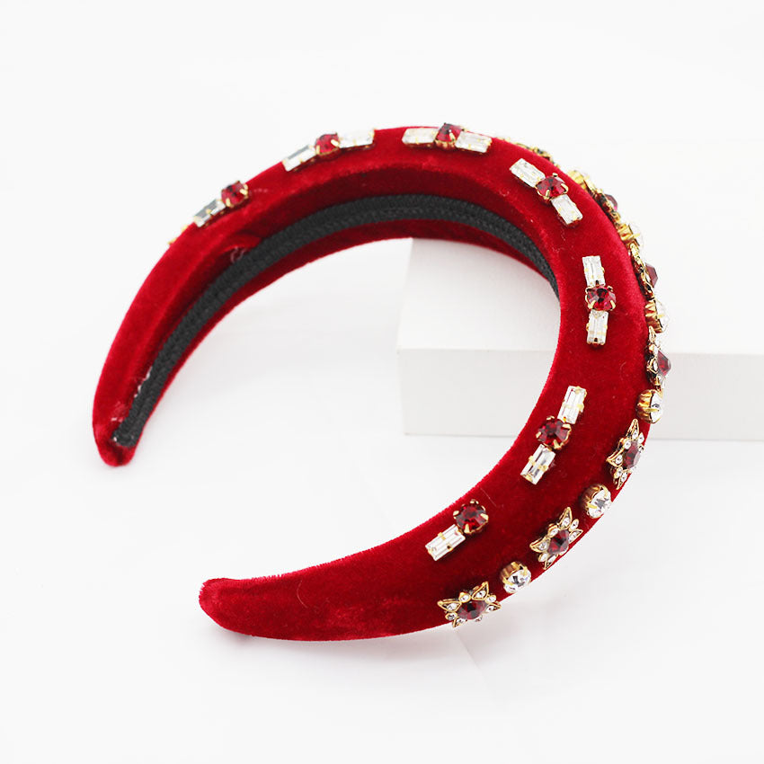 Rhinestone Flower Geometric Headband