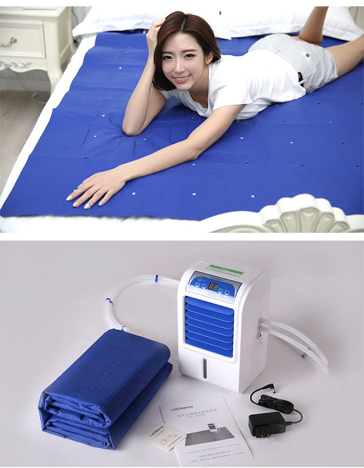 Cooling Mattress Pad with Remote Control - Blue Single Water Bed Topper