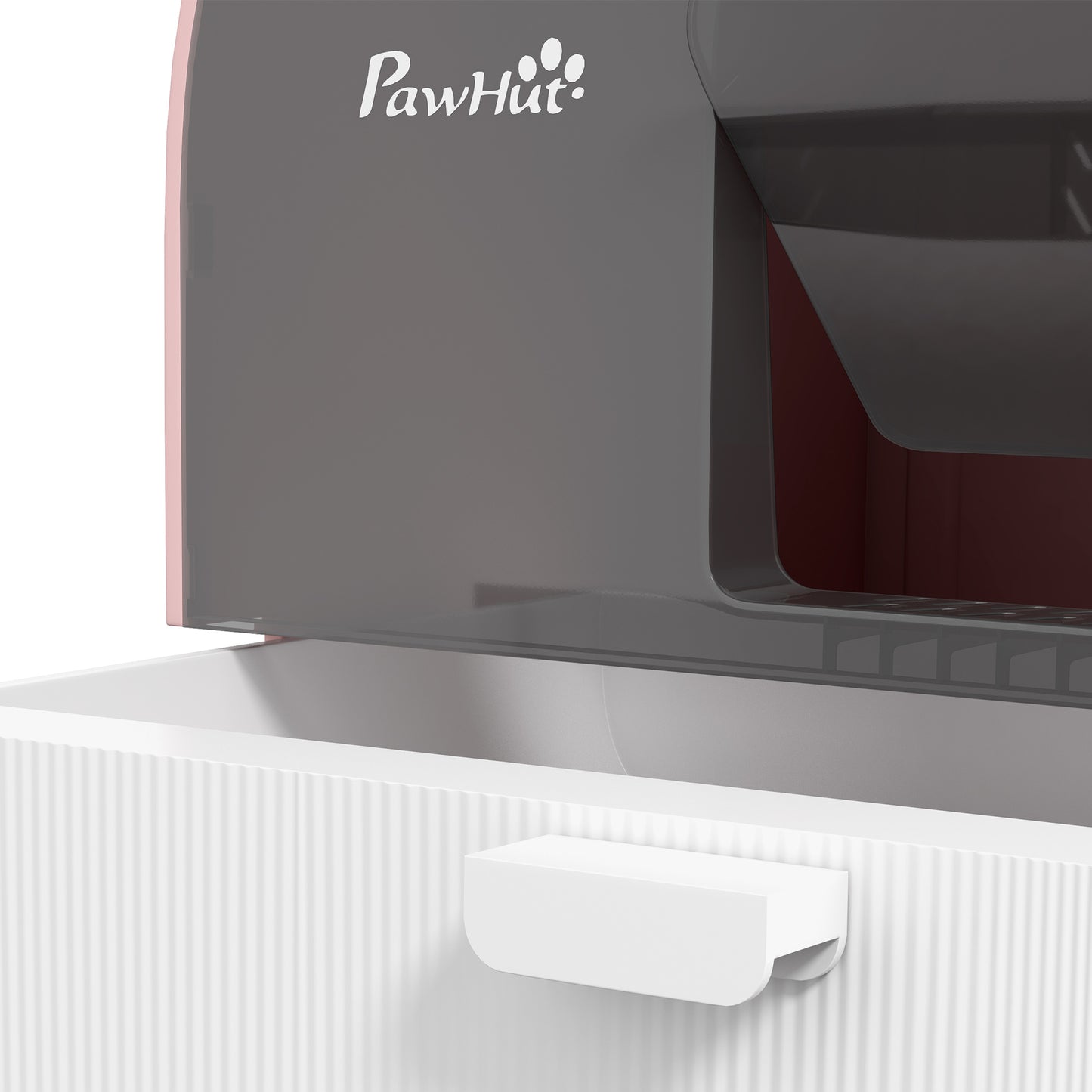 Pink Cat Litter Box with Lid, Scoop & Filter, Removable Tray for Small Cats